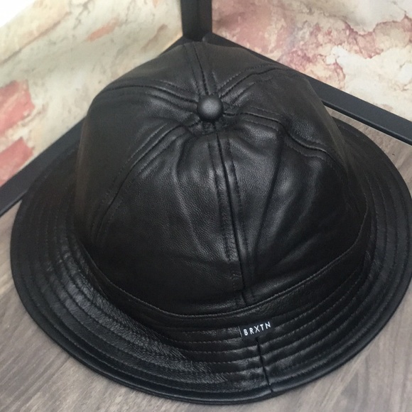 New Brixton Unisex Vegan Leather Bucket Hat - Picture 6 of 6